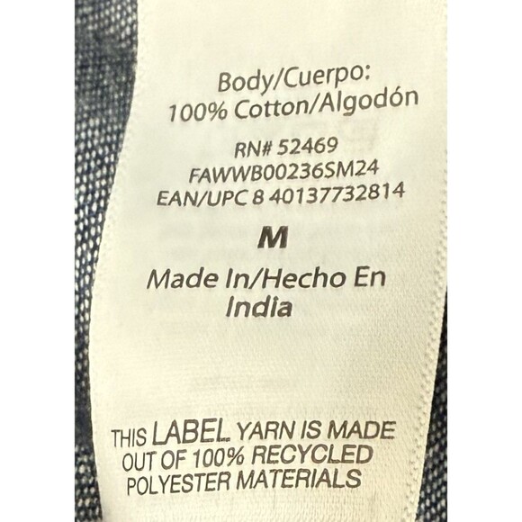 Free Assembly Women’s Chambray Cargo Pants Medium Blue 100% Cotton Pull On Crop - Picture 8 of 9